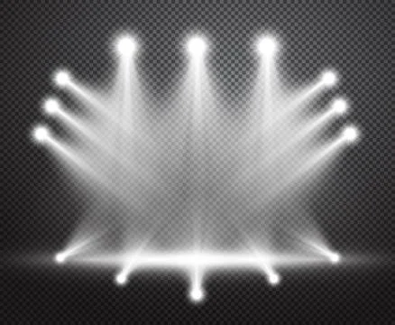 Realistic stage lighting vector background Stock Illustration