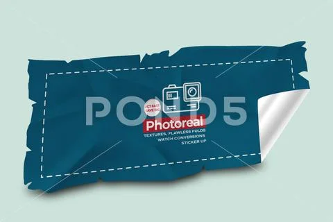 Realistic Sticker Mockup PSD Template PSD Template