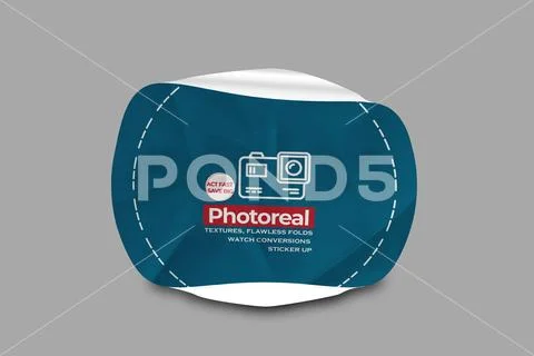 Realistic Sticker Mockup PSD Template PSD Template