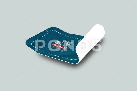 Realistic Sticker Mockup PSD Template PSD Template