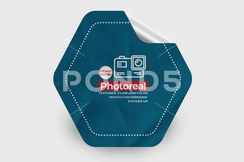 Realistic Sticker Mockup PSD Template PSD Template