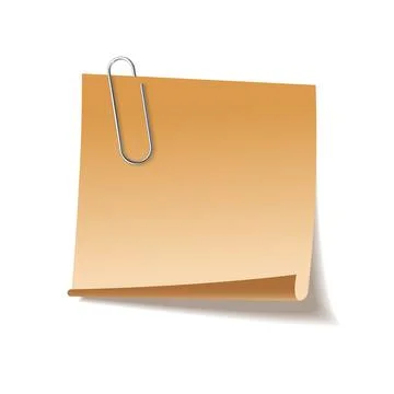 Realistic sticky note sheet. Blank lined paper. Vector illustration. Illustrazione stock
