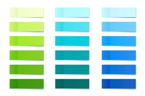 Realistic sticky notes collection. Post note stickers. Colorful sticky paper Stock Illustration
