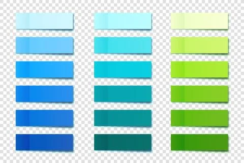 Realistic sticky notes collection. Post note stickers. Colorful sticky paper Stock Illustration