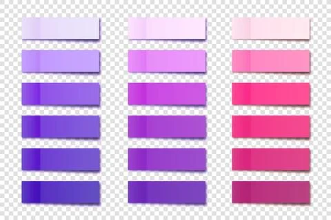 Realistic sticky notes collection. Post note stickers. Colorful sticky paper Stock Illustration