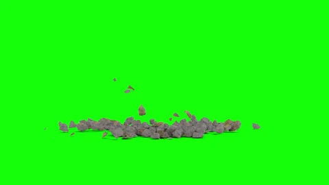 Realistic Stone Crumbling Effect - Destruction Debris Overlay - VFX Stock Footage 331947225