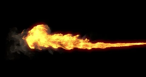 Realistic Stream of fire with alpha channel. Stock Footage 89213181