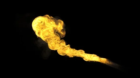 Realistic Stream of fire with alpha channel. Stock Footage 107276195