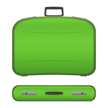 Realistic suitcase on white background Stock Illustration