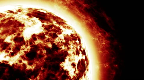 Realistic Sun Closeup Animation Stock Footage 46064596