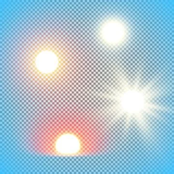 Realistic sun Stock Illustration
