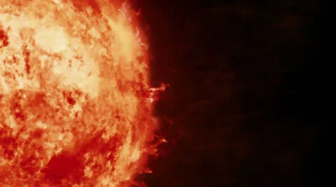 Realistic sun surface with flares. 2 in 1 file. Video stock 25271573