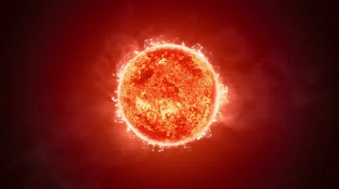 Realistic sun surface with flares. 2 in 1 file. Stock Footage 25271584