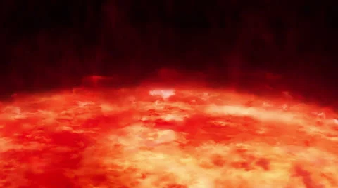 Realistic sun surface with flares. 2 in 1 file. Video stock 25271590