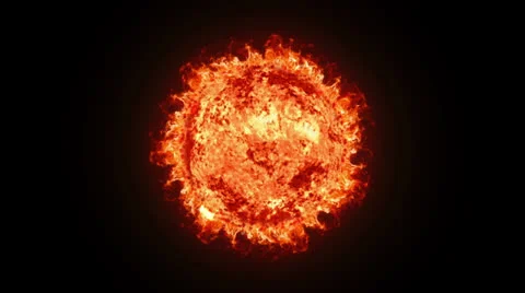 Realistic sun surface with flares. Alpha matte. Red. 스톡 동영상 25029441