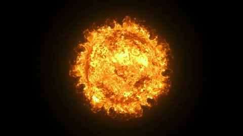 Realistic sun surface with flares. Alpha matte. Yellow. Stock Footage 25029460