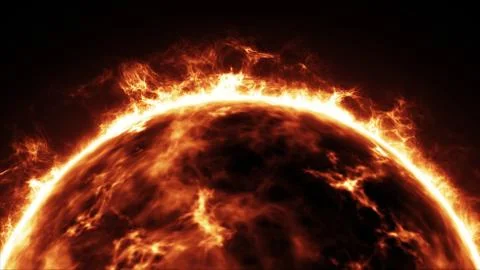 Realistic Sun surface. Stock Photos