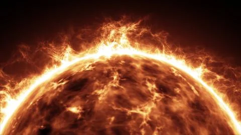 Realistic Sun surface. Stock Photos