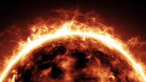 Realistic Sun surface. Stock Photos