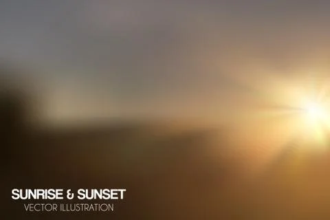 Realistic Sunset Illustration Stock Illustration