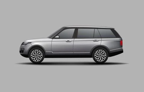Realistic SUV car  side view vector illustration Illustrazione stock
