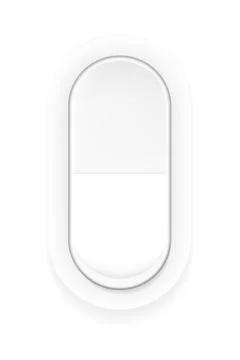 Realistic switch button in white color. Stock Illustration