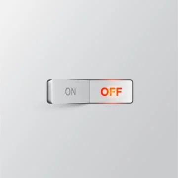 Realistic switch (OFF), vector illustration Illustrazione stock