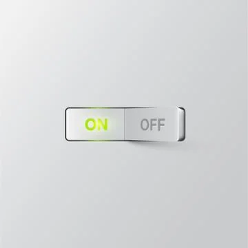 Realistic switch (ON), vector illustration Illustrazione stock