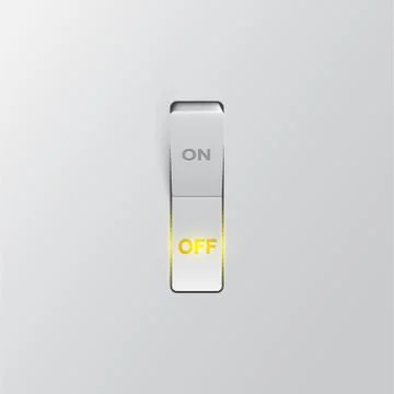 Realistic switch (OFF), vector illustration 스톡 일러스트