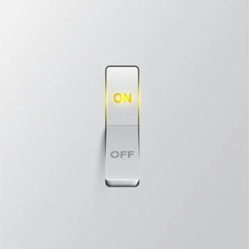 Realistic switch (ON), vector illustration Stock Illustration