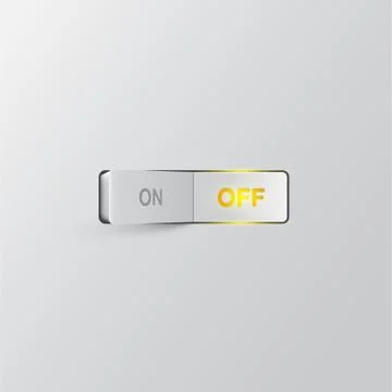 Realistic switch (OFF), vector illustration Stock Illustration