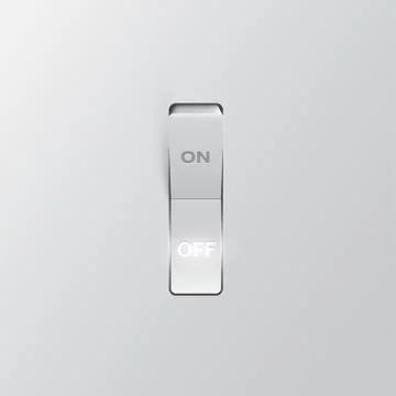 Realistic switch (OFF), vector illustration Illustrazione stock