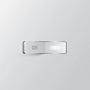 Realistic switch (OFF), vector illustration Illustrazione stock