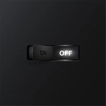 Realistic switch (OFF), vector illustration Illustrazione stock