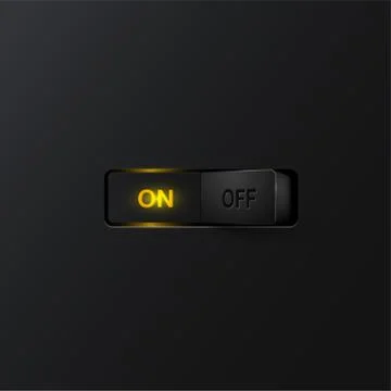 Realistic switch (ON), vector illustration Stock Illustration