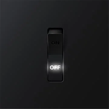 Realistic switch (OFF), vector illustration Illustrazione stock