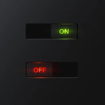Realistic switches for web usage, vector illustration Stock Illustration