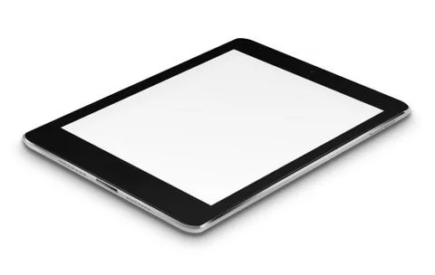 Realistic tablet computer with blank screen. Stock Illustration