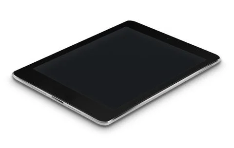 Realistic tablet computer with blank screen. Stock Illustration