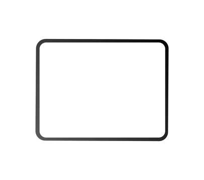 Realistic tablet lying horizontally on white background blank vector mockup for イラスト素材