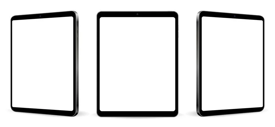 Realistic tablet mockup. Tablet pc isolated on white background. イラスト素材