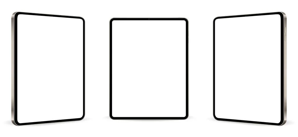 Realistic tablet mockup. Tablet pc isolated on white background. イラスト素材