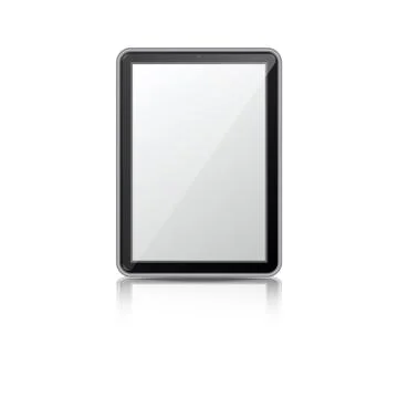 Realistic tablet over white Stock Illustration