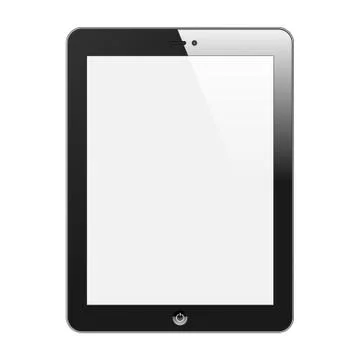 Realistic Tablet PC With Blank Screen Stock Illustration