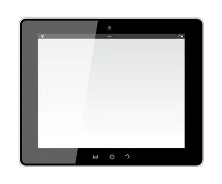 Realistic tablet pc with blank screen. Stock Illustration