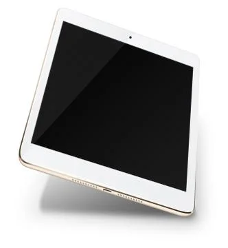 Realistic tablet pc computer with black screen. Stock Illustration