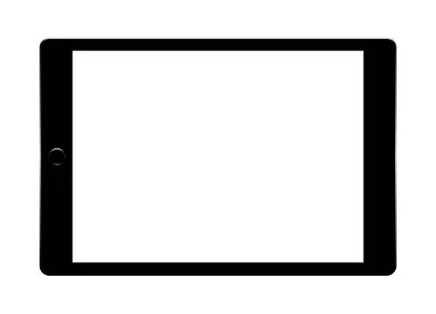 Realistic tablet pc computer with blank screen isolated on white background Stock Illustration