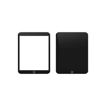 Realistic tablet pc computer icon on isolated white background. EPS 10 vector 스톡 일러스트