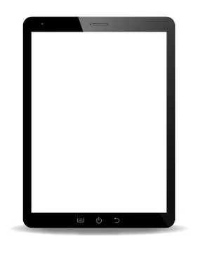 Realistic Tablet Screen With Buttons Stock Illustration
