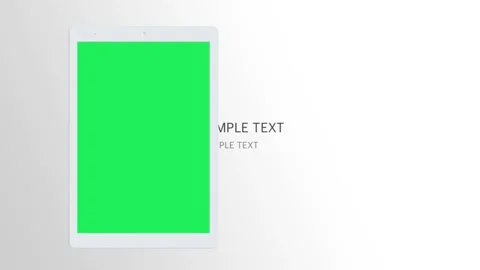 Realistic tablet screen with green creen.  Stock Footage 142774807